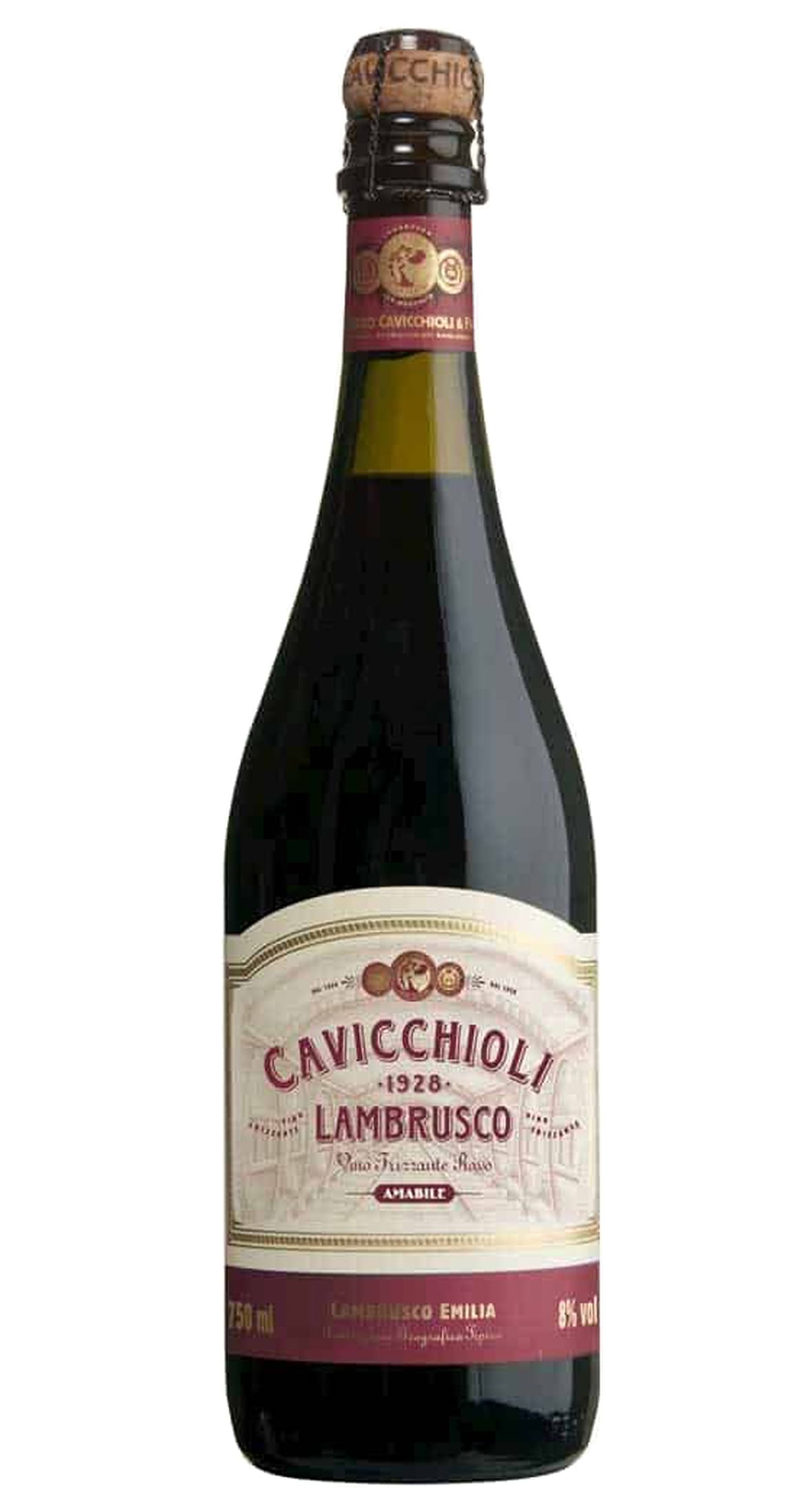 Vinho Lambrusco Cavicchioli Dell Emilia Tinto Suave 750ml | Imigrantes 