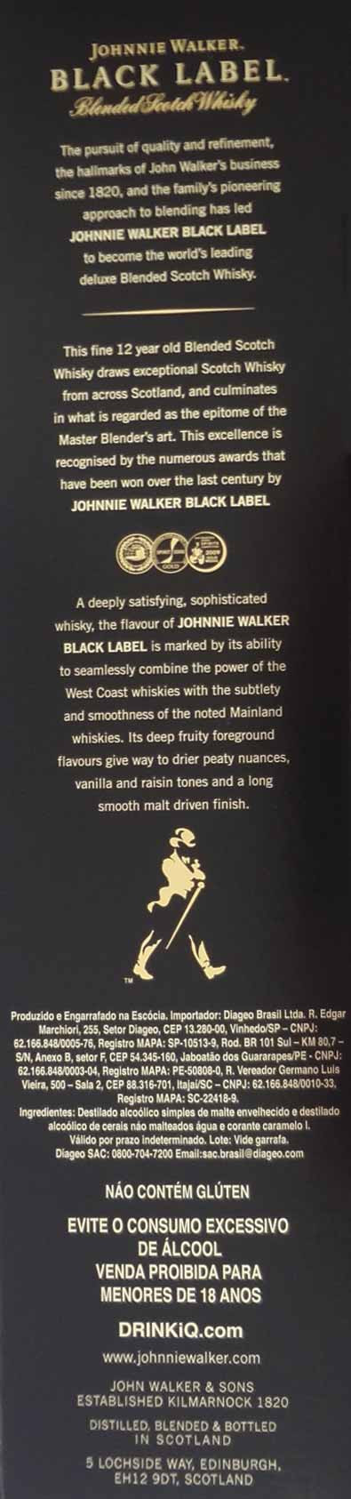 Whisky Johnnie Walker Black Label 750Ml