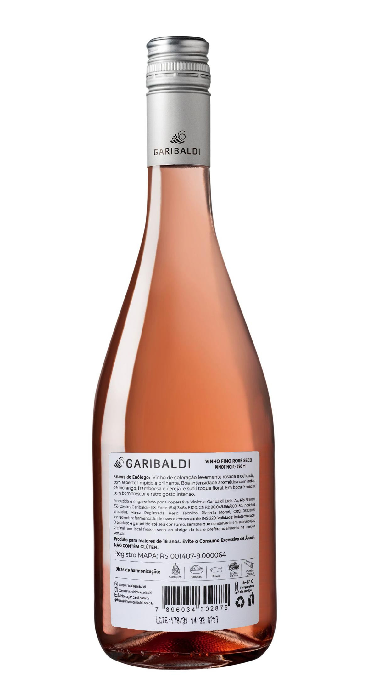 Vinho Garibaldi Pinot Noir Rosé 750ml