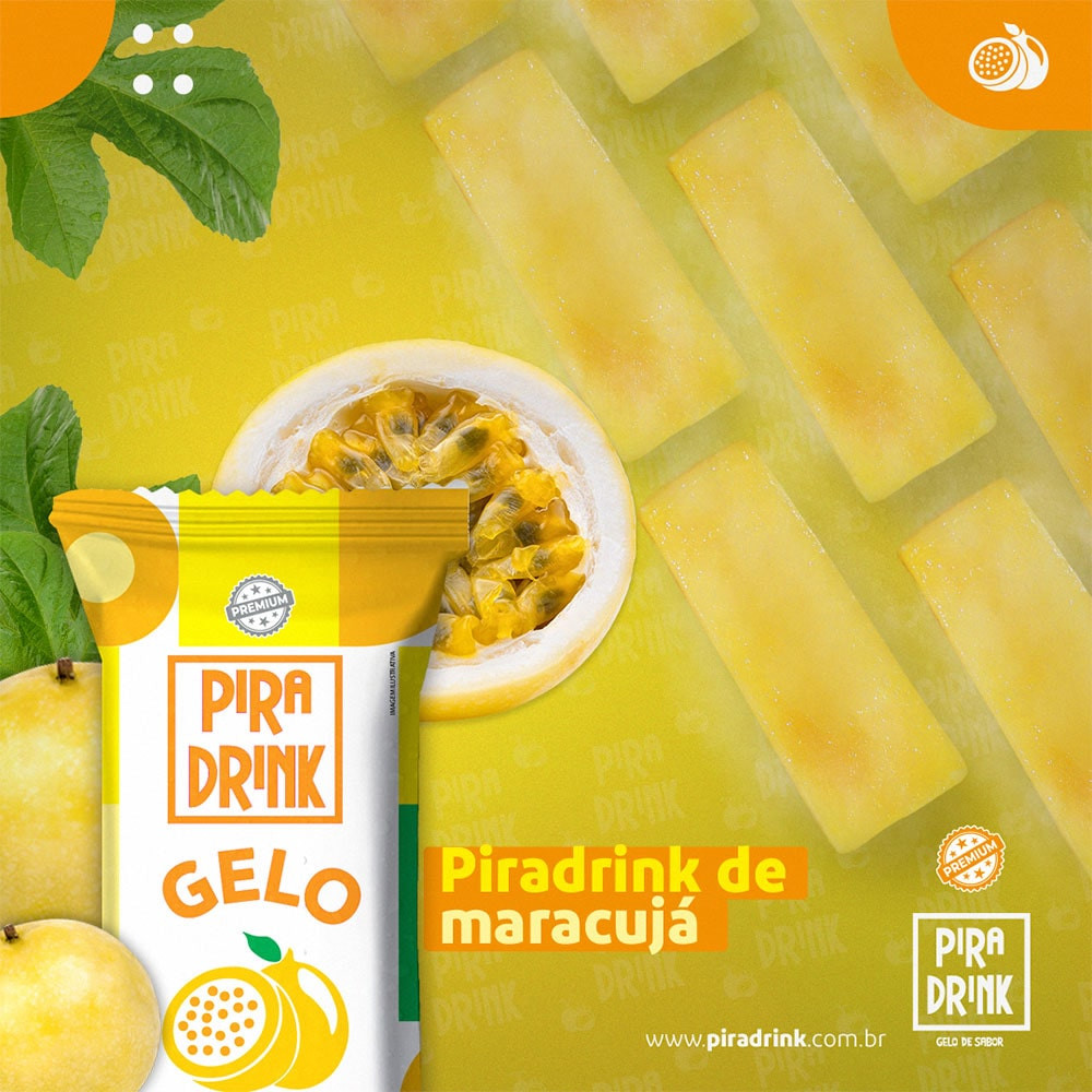 Gelo Piradrink Sabor Água de Coco 200ml