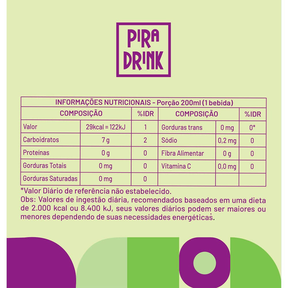 Gelo Piradrink Sabor Água de Coco 200ml